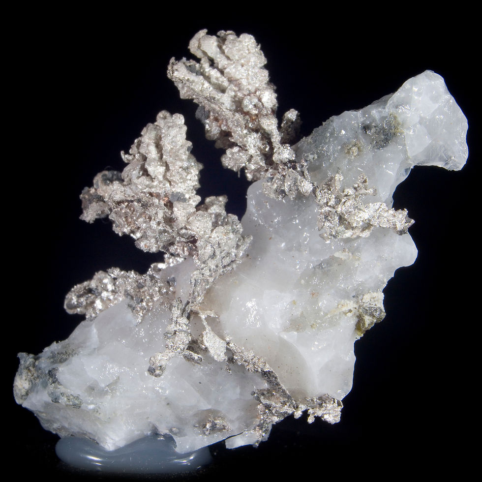 Thumbnail: Native Silver - Bouismas Mine, Morocco - Studio Mineralia Earth Art Gallery