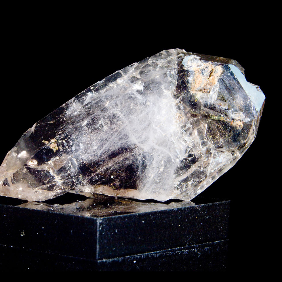 Thumbnail: Tabby and semi-double terminated Smoky Quartz with Aegirine inclusions. Freestanding. Mount Malosa, Zomba, Southern Region, M