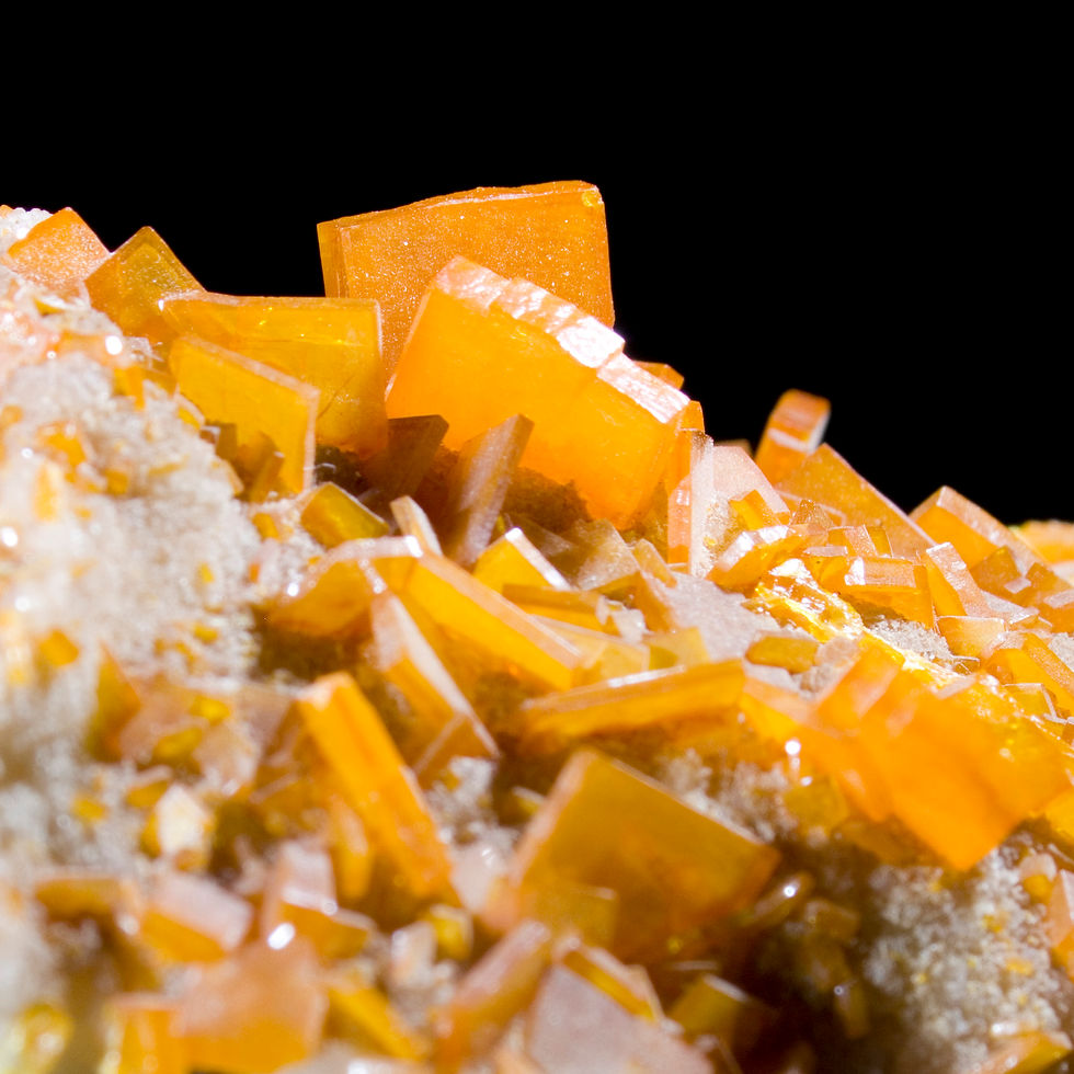 Wulfenite - Los Lamentos, Mexico - Studio Mineralia