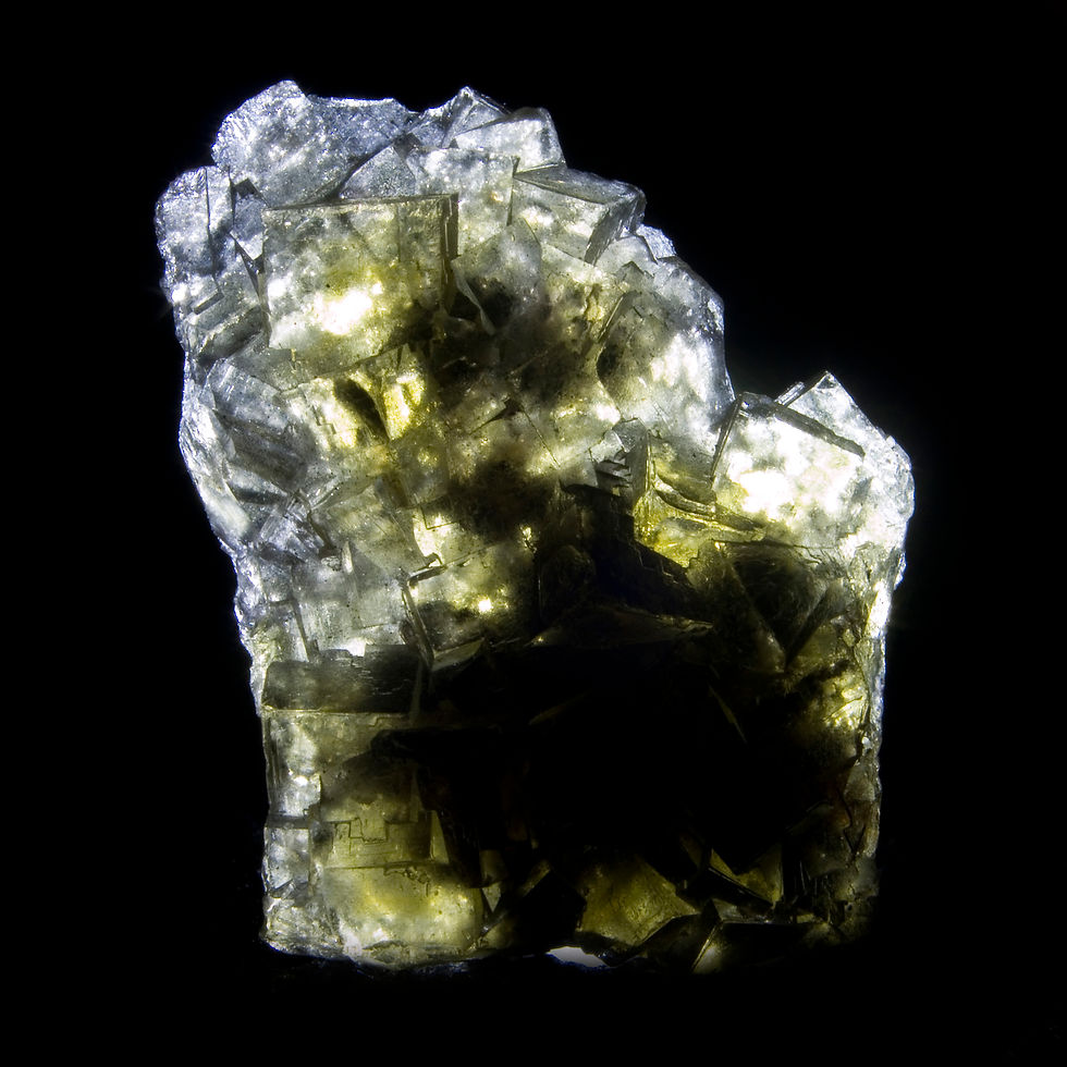 Thumbnail: Yellow 'Honey Pocket' Fluorite - C Pit, Okorusu Mine, Namibia - Studio Mineralia Earth Art Gallery