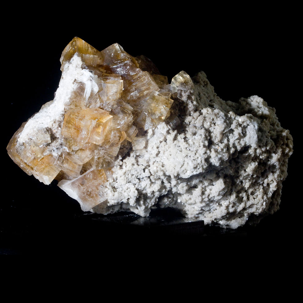 Thumbnail: Fluorite with Celestite - Clay Center, Ohio, USA - Studio Mineralia Earth Art Gallery
