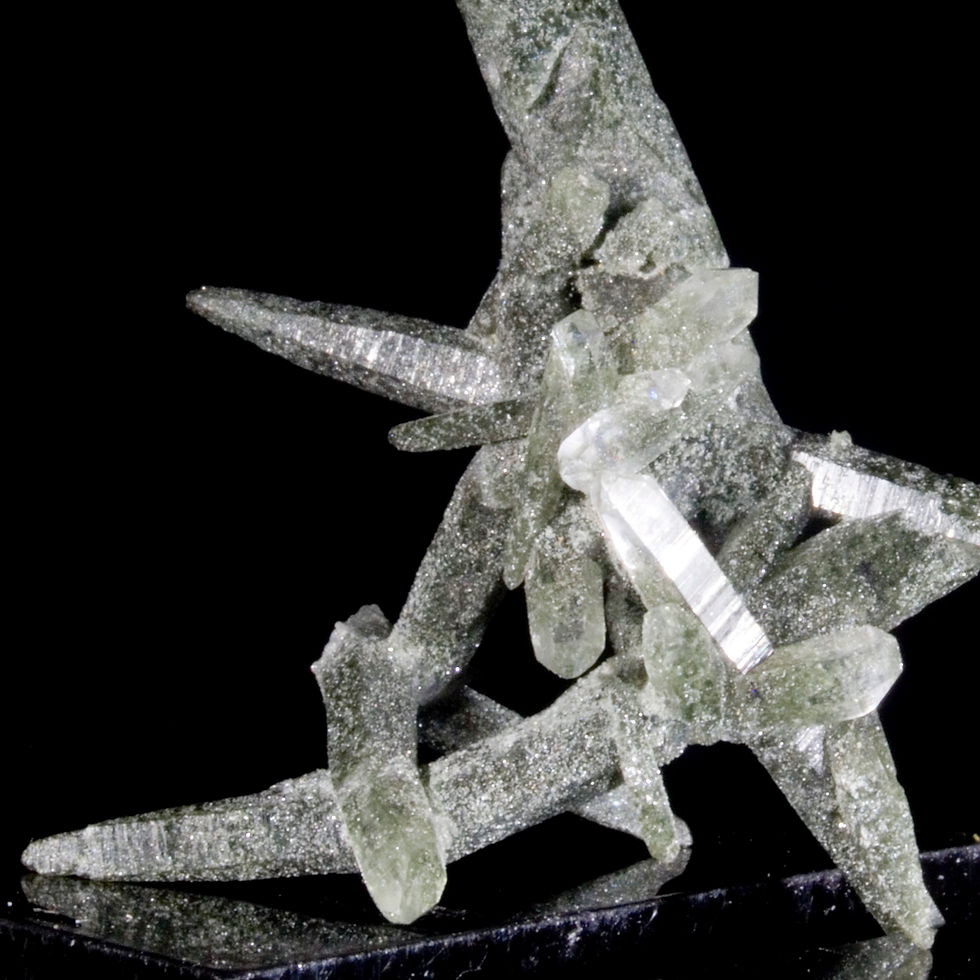Chlorite Quartz MIniature - Ganesh Himal, Nepal - Studio Mineralia Earth Art Gallery