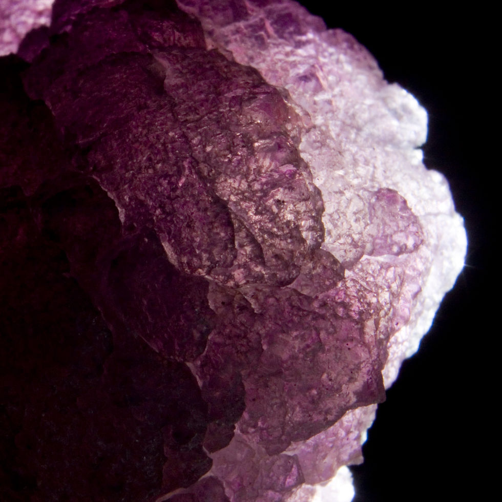 Thumbnail: Magenta Fluorite Cluster on Quartz - La Lupita Mine, Mexico. Studio Mineralia Earth Art Gallery
