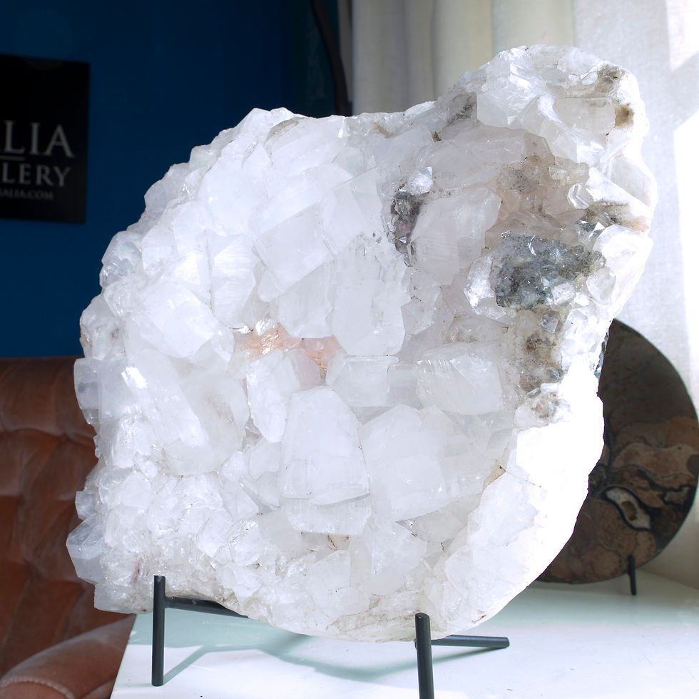 With gemmy crystals to 2.5" wide and approaching a foot across everything about this plate is big. Peach pink Stilbite adds a