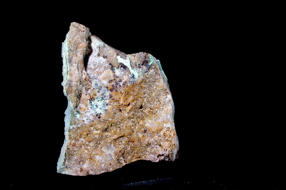 Thumbnail: Chrysocolla, Malachite and Druzy Quartz - Likasi, DR Congo - Studio Mineralia Earth Art Gallery