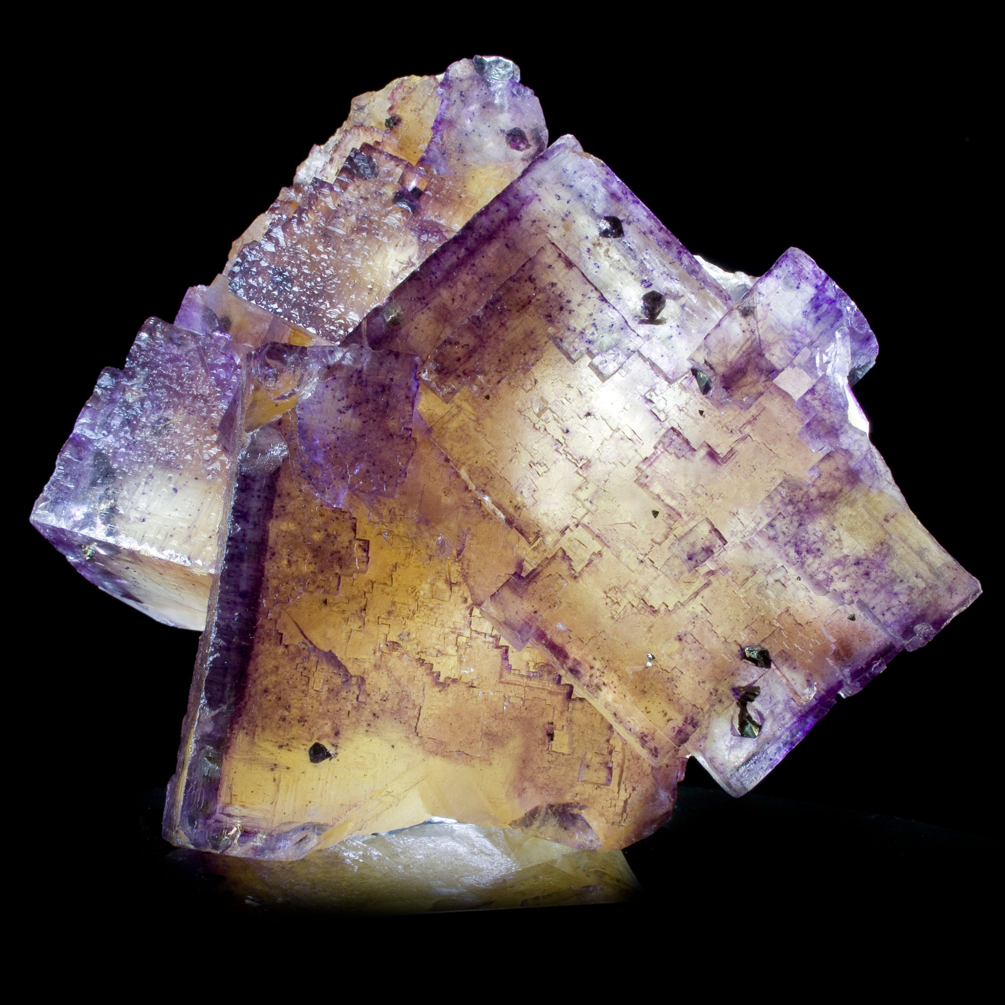 Fluorite with Chalcopyrite - Minerva No 1. Mine, Cave in Rock, Illinois, USA - Studio Mineralia Earth Art Gallery