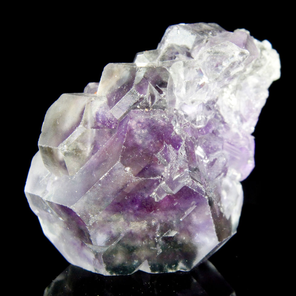Thumbnail: A beautifully gemmy hexagonal crystal cluster of YGX Fluorite with minimal matrix. Yaogangxian Mine, Yizhang Co., Chenzhou, H