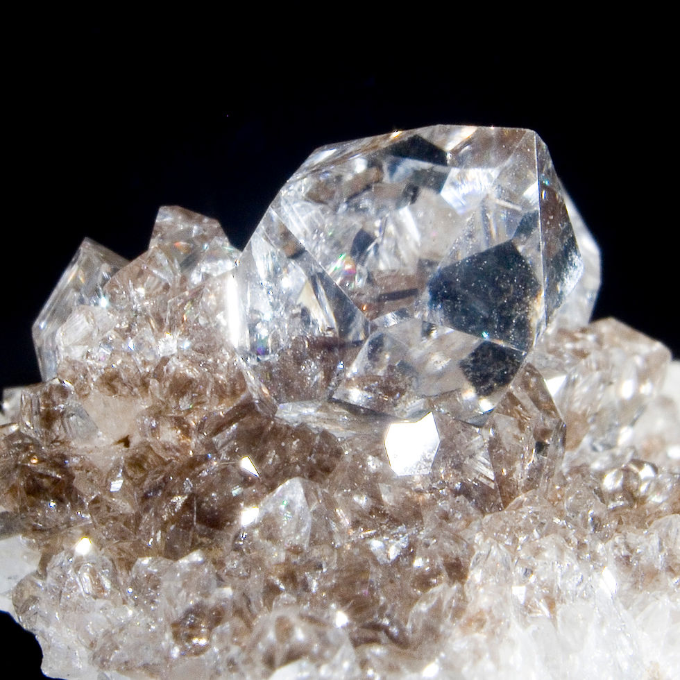 Thumbnail: Herkimer Diamond Quartz Cluster - St. Johnsville, New York - Studio Mineralia Earth Art Gallery