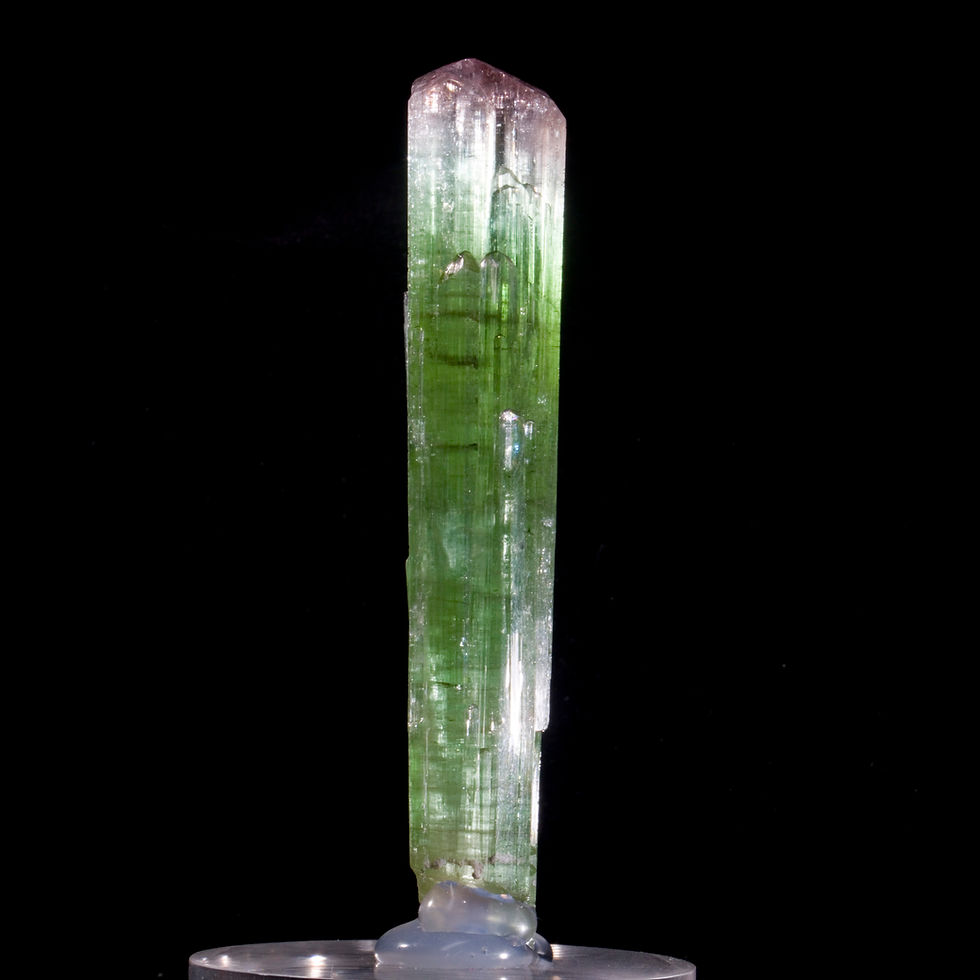 Thumbnail: Green to Pink 'Watermelon' Paprok Tourmaline at the highest level. Bright, lustrous and luminous with saturated colors and gr