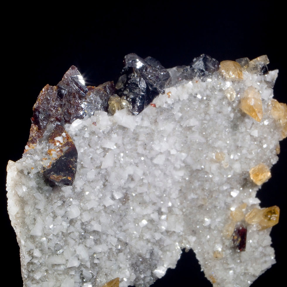 Calcite & Sphalerite with Dolomite - Elmwood Mine, Tennessee - Studio Mineralia Earth Art Gallery