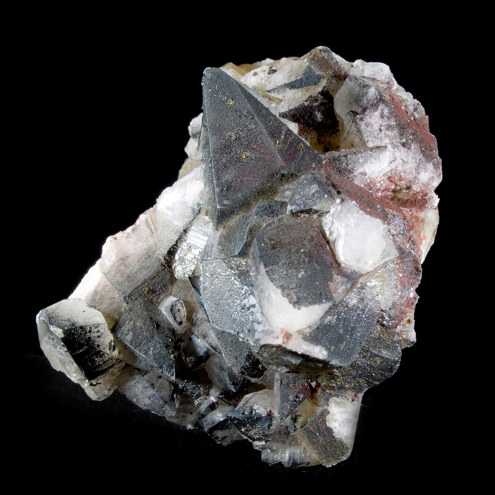 Thumbnail: Hematite Included Black Calcite - Santa Eulalia, Mexico - Studio Mineralia Earth Art Gallery