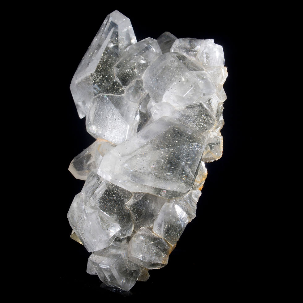 Thumbnail: Calcite with Marcasite Inclusions - Linwood Mine, Iowa, USA - Studio Mineralia Earth Art Gallery