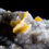Thumbnail: Chalcedony-pseudomorph Wulfenite crystal ornament sparkling Black Chalcedony coated Hemimorphite. The brilliant level of poli