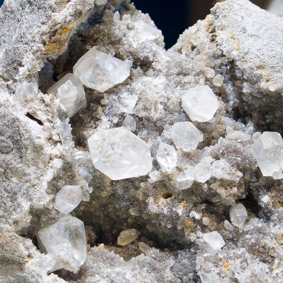 Herkimer Diamond Quartz In Situ - St. Johnsville, New York - Studio Mineralia Earth Art Gallery