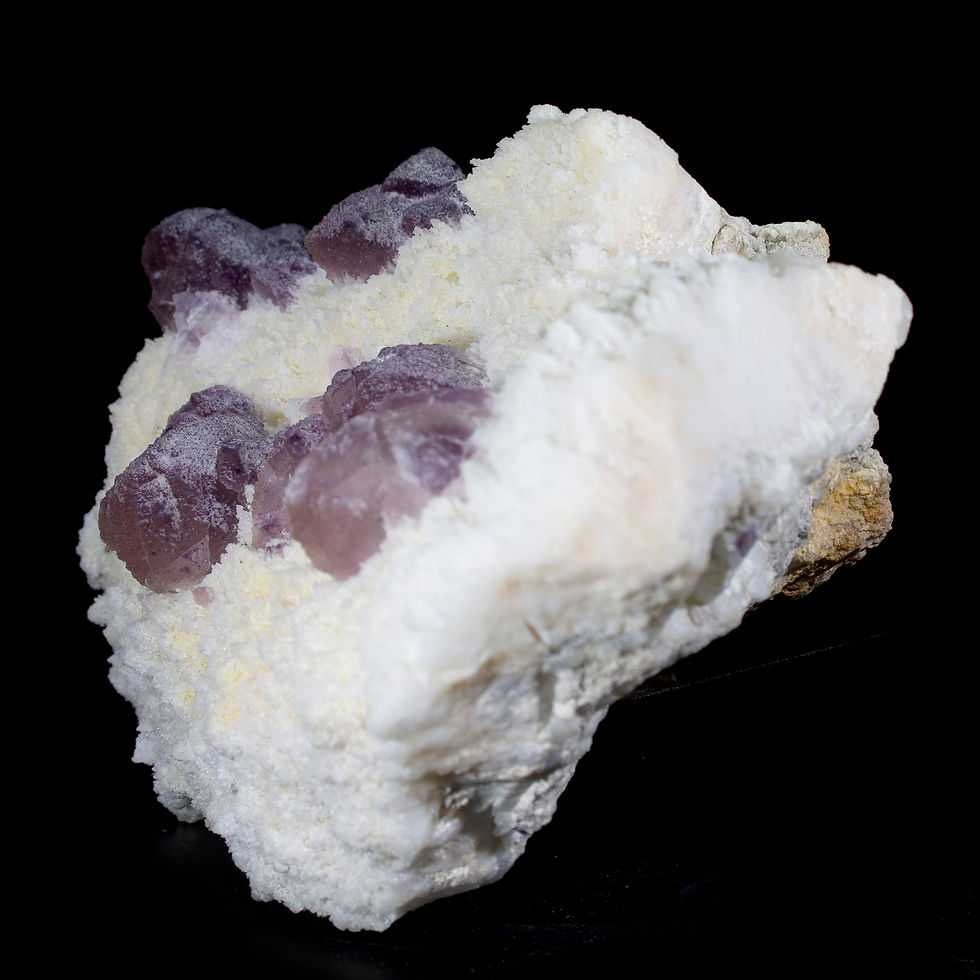 Thumbnail: Magenta Fluorite on Quartz - Lupita Mine, Mexico - Studio Mineralia Earth Art Gallery