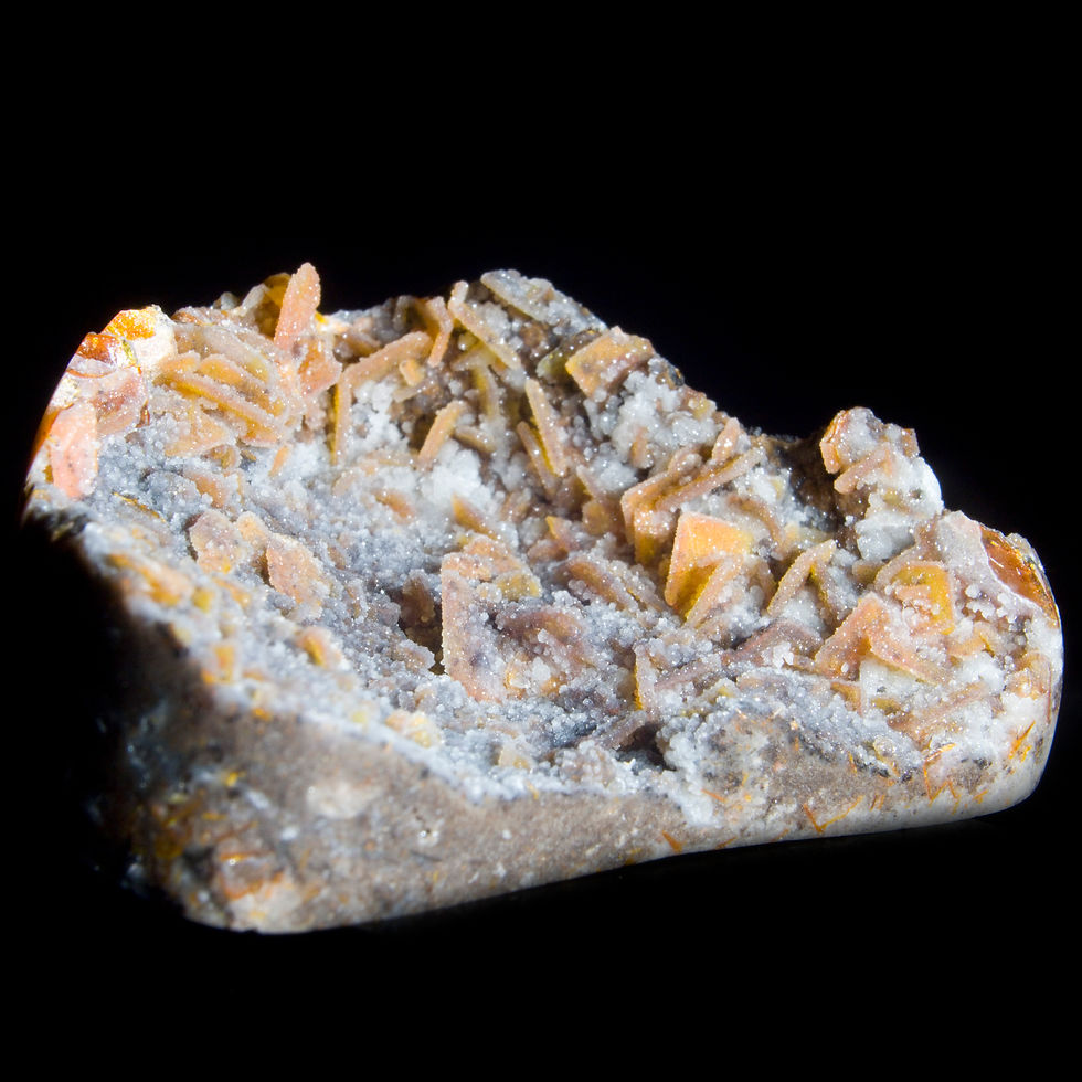 Thumbnail: Wulfenite Pseudomorph with Chalcedony. Barking Spider Mine, AZ. Studio Mineralia Earth Art Gallery
