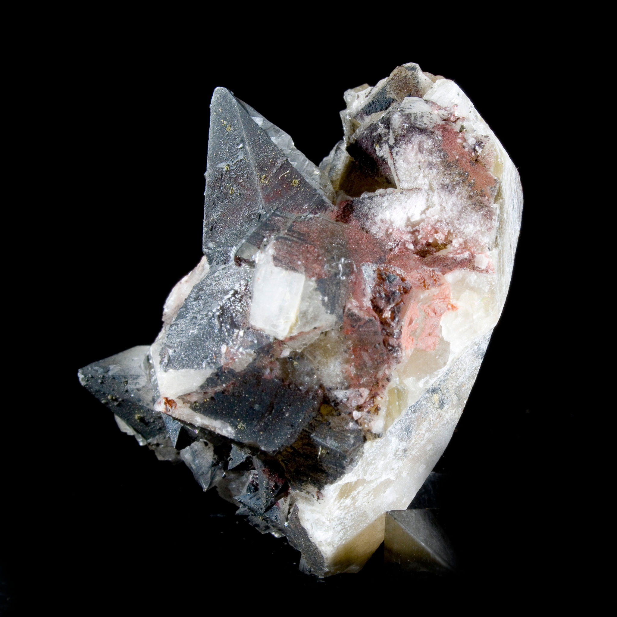 Hematite Included Black Calcite - Santa Eulalia, Mexico - Studio Mineralia Earth Art Gallery