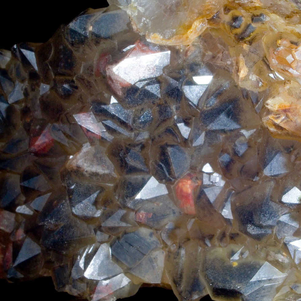 Thumbnail: Quartz included with Goethite and Hematite with Fluorite - Sidi Said, Morocco - Studio Mineralia Earth Art Gallery