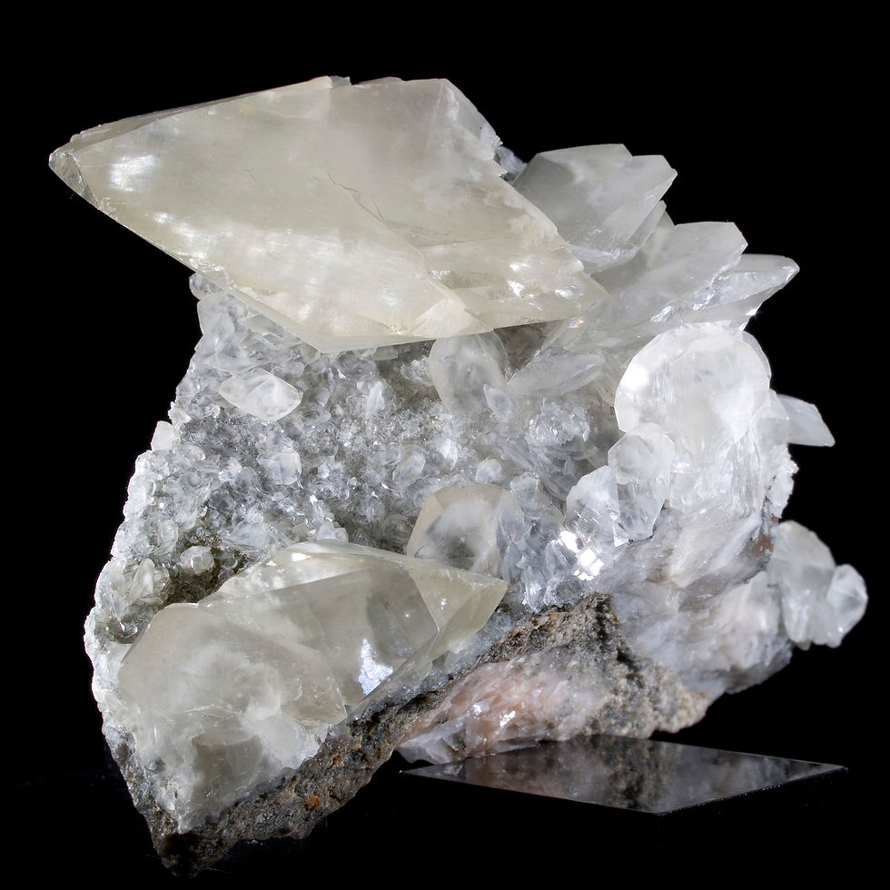 Calcite Matrix Presentation - Daye, China - Studio Mineralia Earth Art Gallery