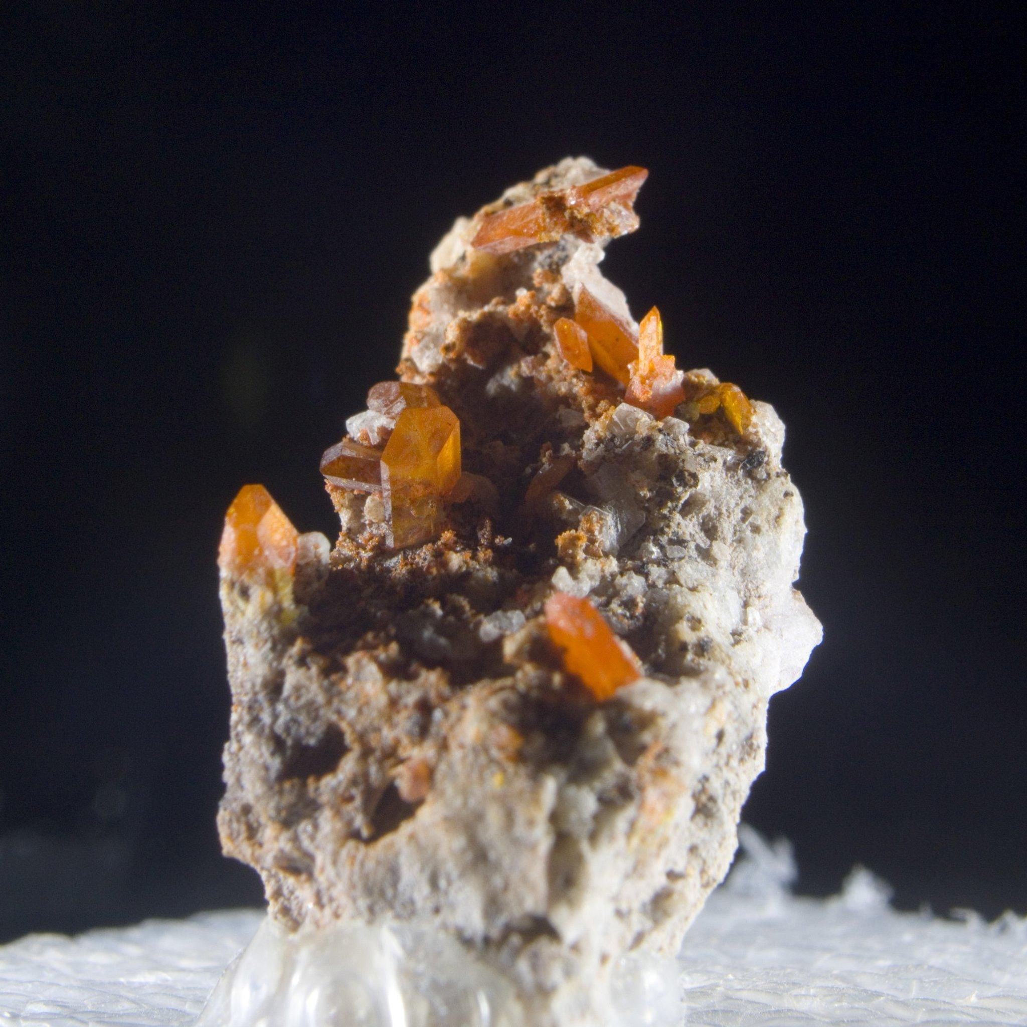 Wulfenite. Red Cloud Mine, La Paz County, Arizona, USA. Matrix Thumbnail