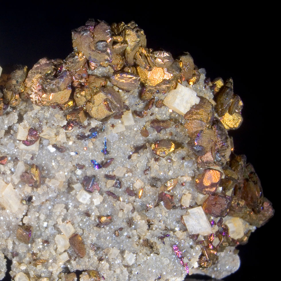 Chalcopyrite and Dolomite - Sweetwater Mine, Missouri, USA - Studio Mineralia Earth Art Gallery