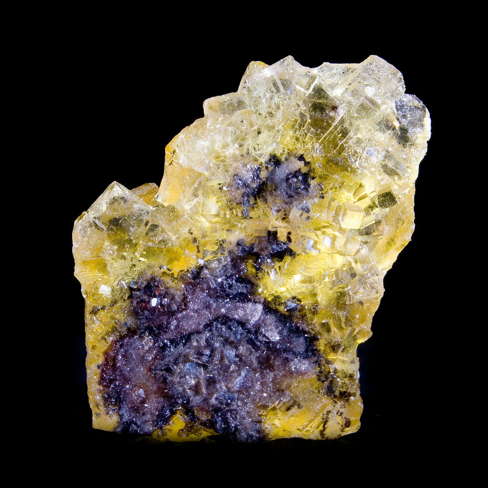 Thumbnail: Yellow 'Honey Pocket' Fluorite - C Pit, Okorusu Mine, Namibia - Studio Mineralia Earth Art Gallery