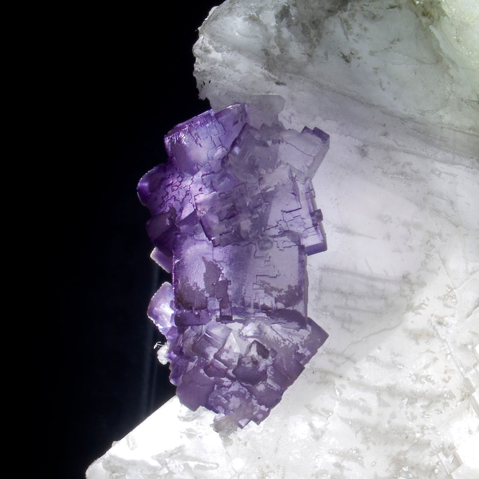Thumbnail: Fluorite and Celestite - Tule Mine, Mexico - Studio Mineralia Earth Art Gallery