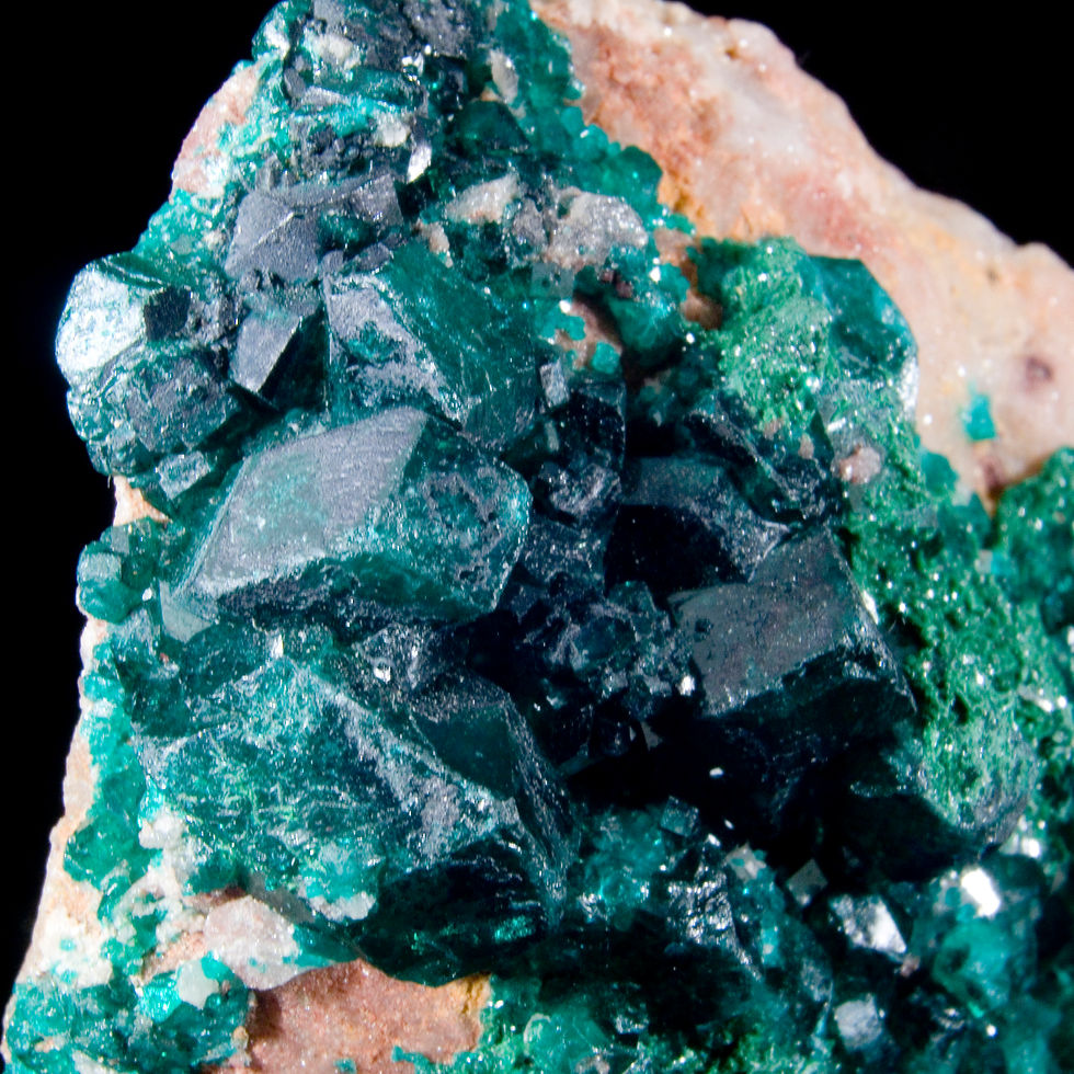 Thumbnail: Dioptase on Matrix - D.R Congo - Studio Mineralia Earth Art Gallery