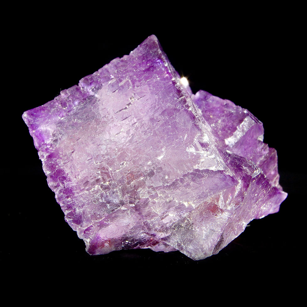 Thumbnail: Fluorite with minor Sphalerite - Elmwood Mine, Tennessee, USA - Studio Mineralia Earth Art Gallery