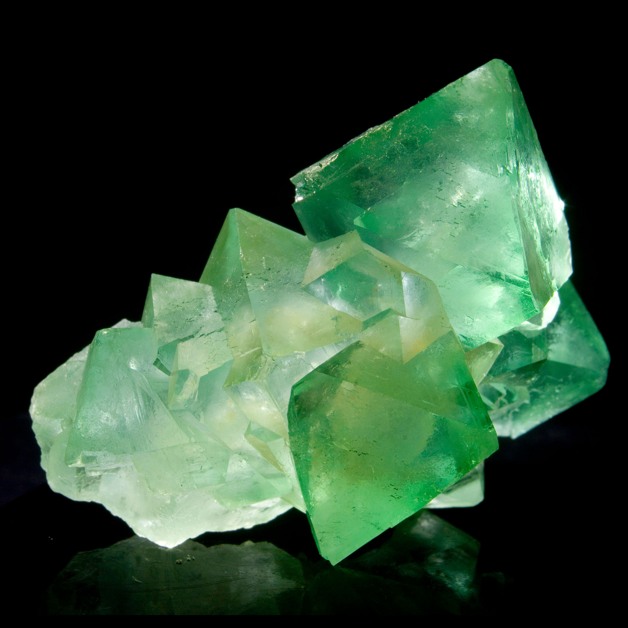 Fluorite Octahedron Cluster - Riemvasmaak, South Africa - Studio Mineralia Earth Art Gallery