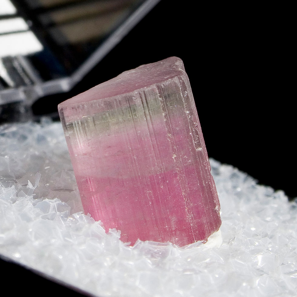 Thumbnail: Tri-Tone Tourmaline - Paprock, Afghanistan - Studio Mineralia Earth Art Gallery