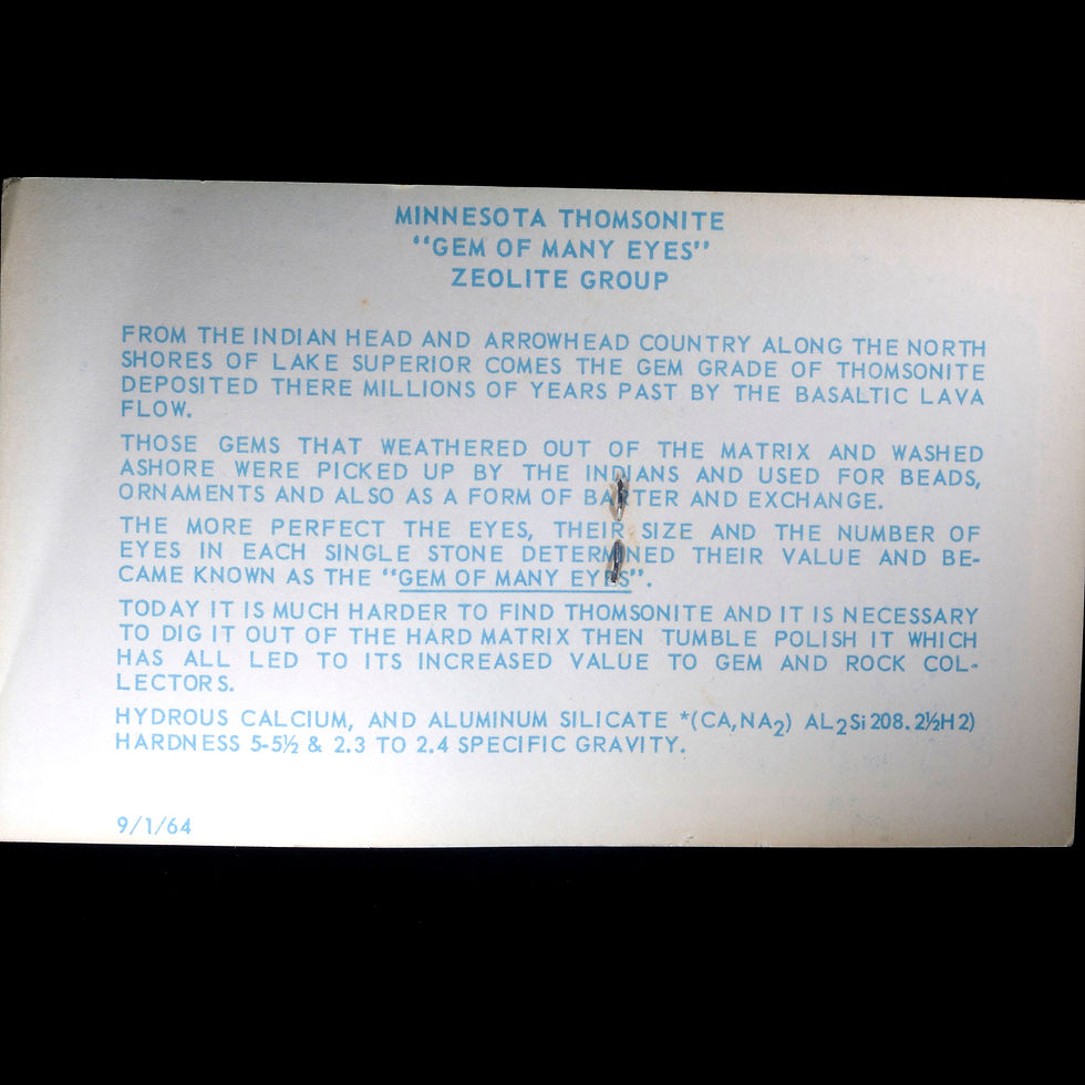 Thumbnail: 1964 Thomsonite Vintage Gift Shop Card - Grand Marais, Minnesota