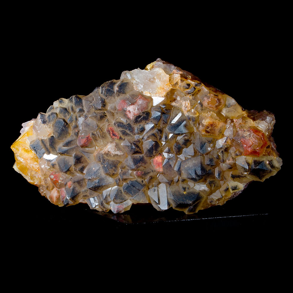 Quartz included with Goethite and Hematite with Fluorite - Sidi Said, Morocco - Studio Mineralia Earth Art Gallery