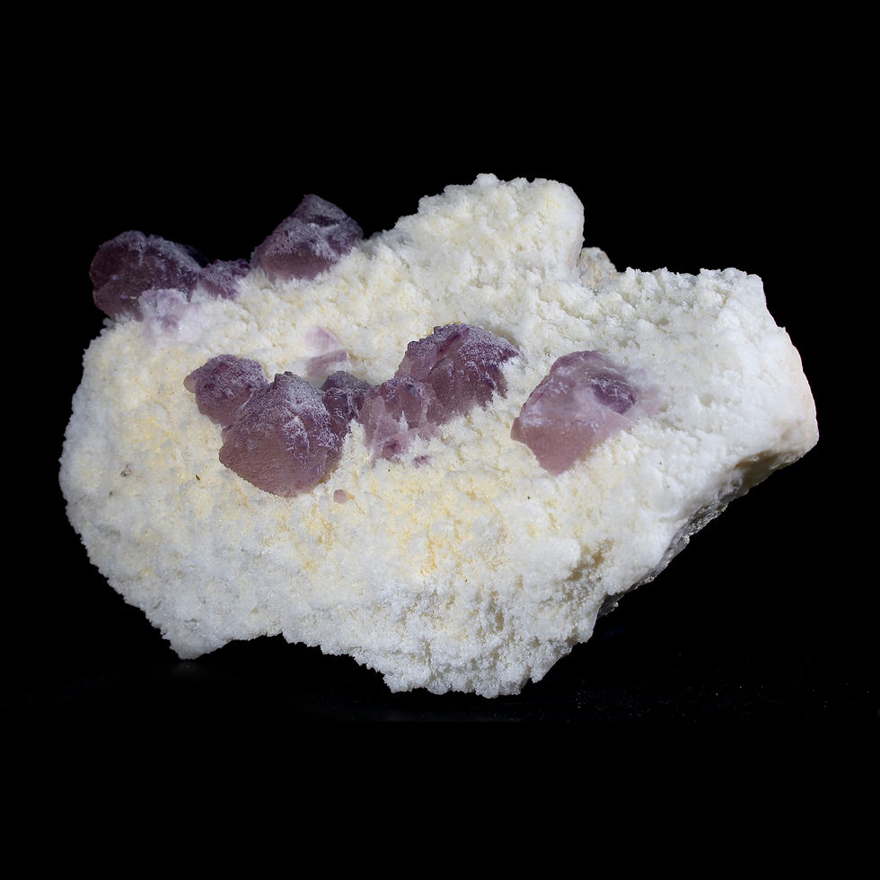 Thumbnail: Magenta Fluorite on Quartz - Lupita Mine, Mexico - Studio Mineralia Earth Art Gallery