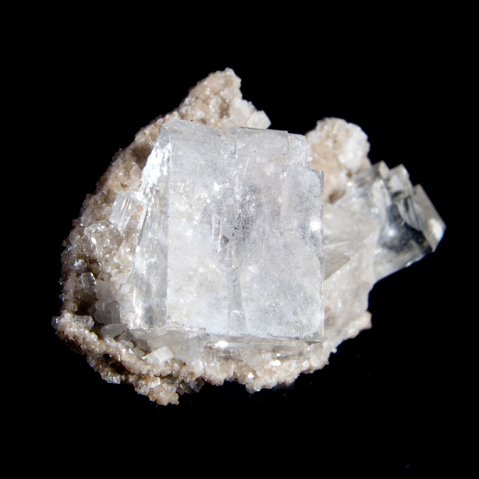 Thumbnail: Clear Fluorite Miniature - Walworth Quarry, New York - Studio Mineralia Earth Art Gallery