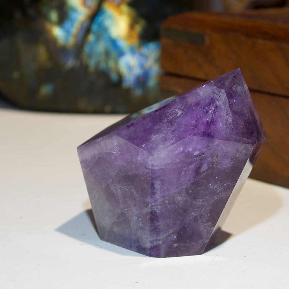 Thumbnail: Polished Amethyst Point Miniature - Brazil - Studio Mineralia Earth Art Gallery