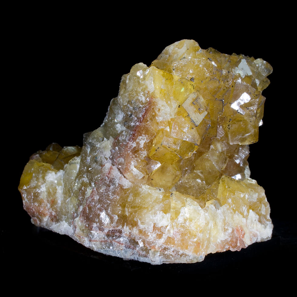 Thumbnail: Fluorite with Chalcopyrite - Moscona Mine, Spain - Studio Mineralia Earth Art Gallery