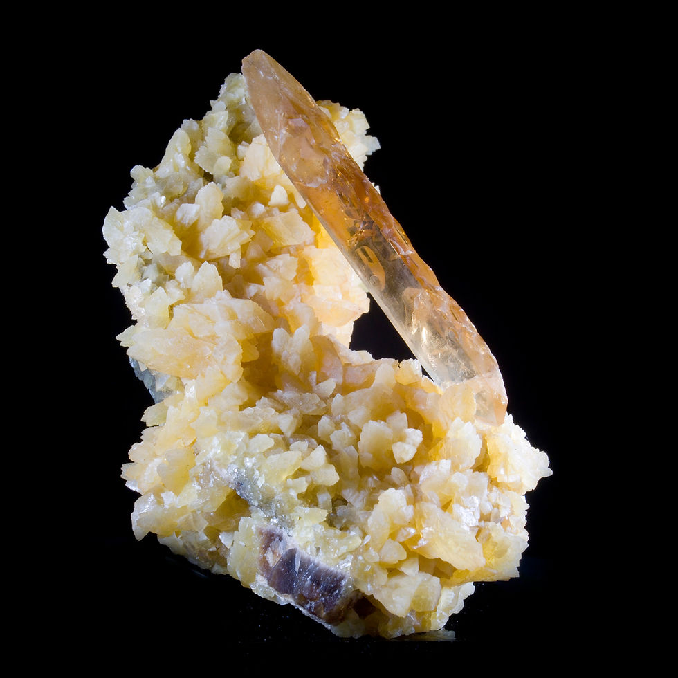 Barite on Calcite - Elk Creek,  South Dakota - Studio Mineralia