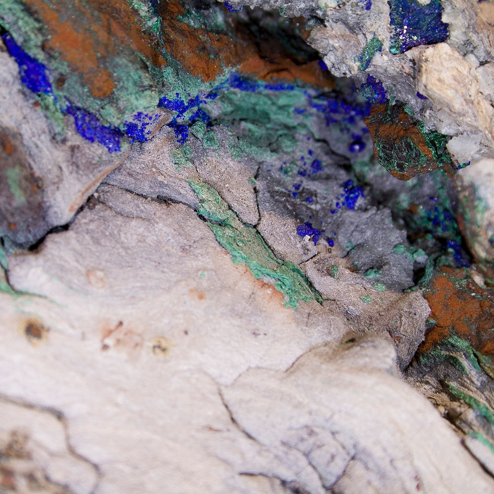 Thumbnail: Statement Piece! Azurite and Malachite - Bou Beker, Morocco - Studio Mineralia Earth Art Gallery