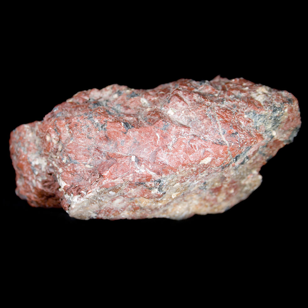 Thumbnail: Red Willemite with Franklinite. An extremely shortwave UV-fluorescent old-mine specimen from the ancient mountains of Norther