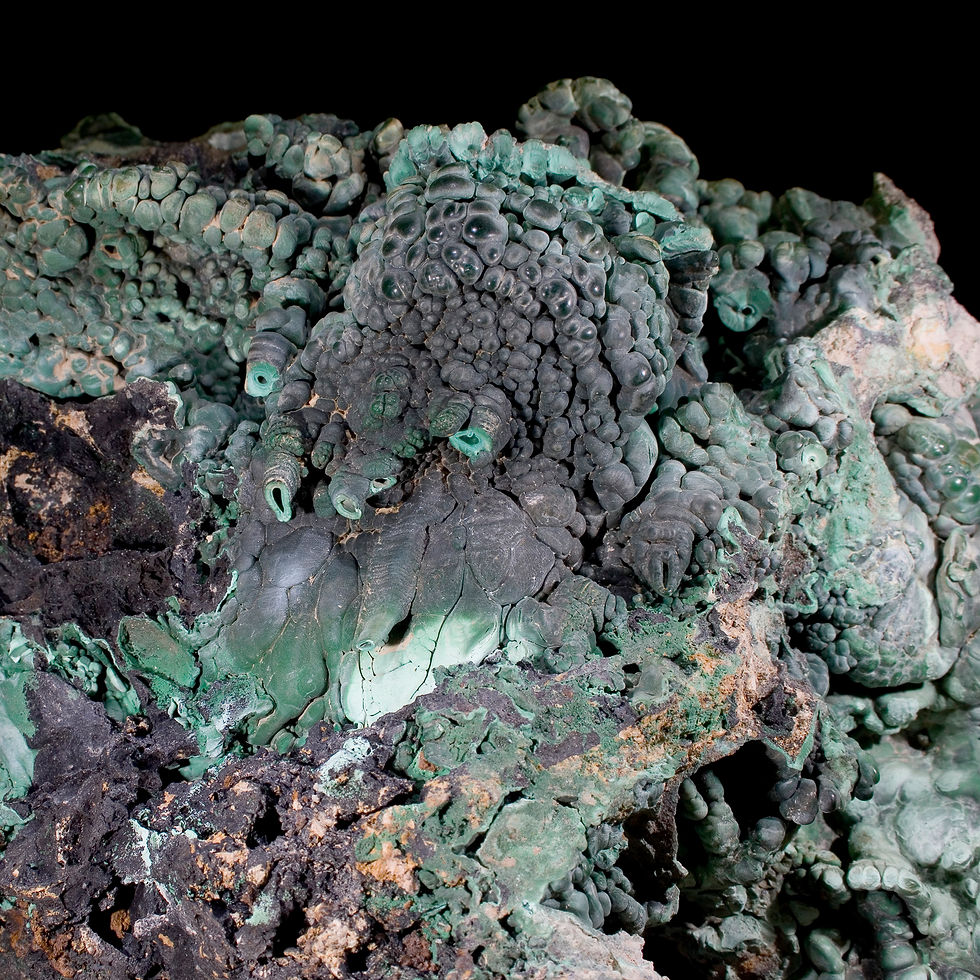 Thumbnail: Statement Piece! 7 Pound Massive Malachite - Tsumeb Mine Ore Cart Rescue  - Studio Mineralia Earth Art Gallery