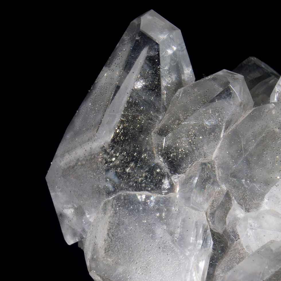 Thumbnail: Calcite with Marcasite Inclusions - Linwood Mine, Iowa, USA - Studio Mineralia Earth Art Gallery