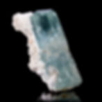 Double Terminated Aquamarine with Hyalite Opal & Feldspar - Erongo Mountain, Namibia - Studio Mineralia Earth Art Gallery