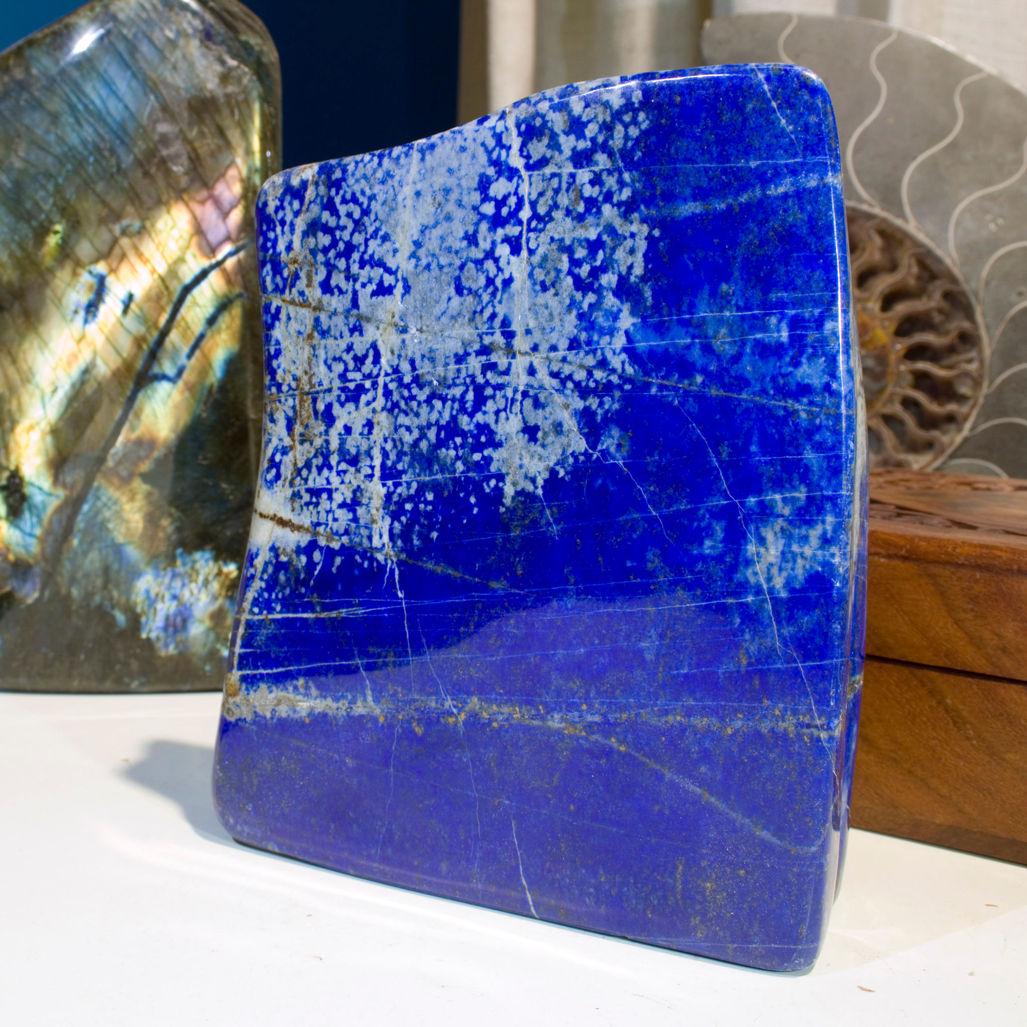 Deep Blue Lapis Lazuli - Afghanistan - Studio Mineralia Earth Art Gallery
