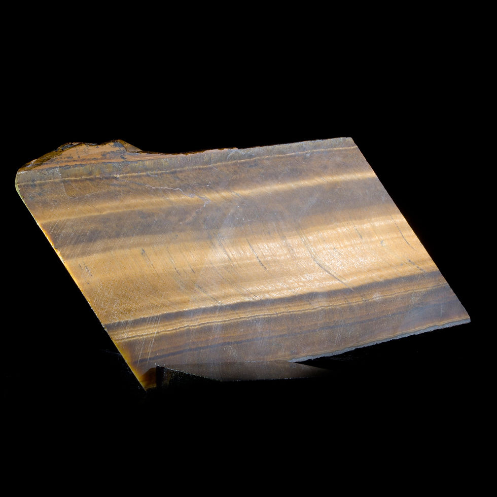 Thumbnail: Crocidolite "Tigers Eye" - Griqualand West, South Africa - Studio Mineralia Earth Art Gallery