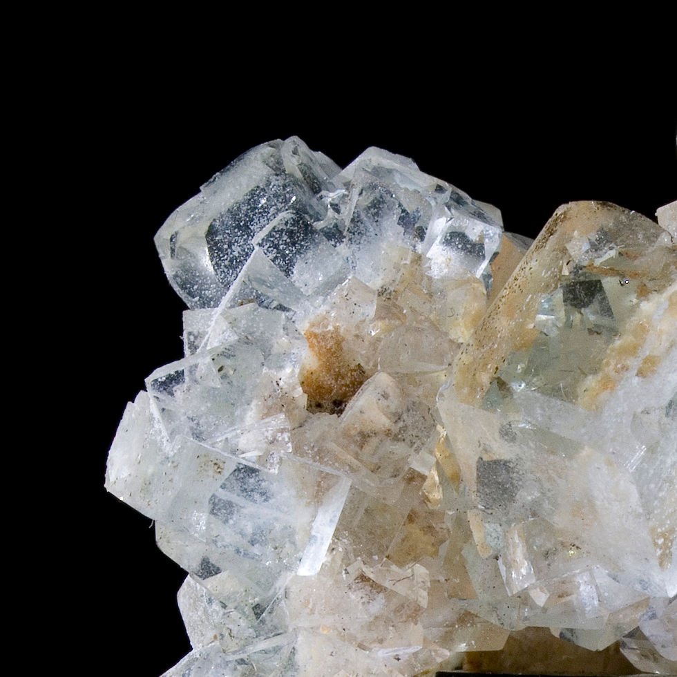 Thumbnail: Clear Phantom Fluorite on Matrix - Xianghualing Mine, China - Studio Mineralia Earth Art Gallery