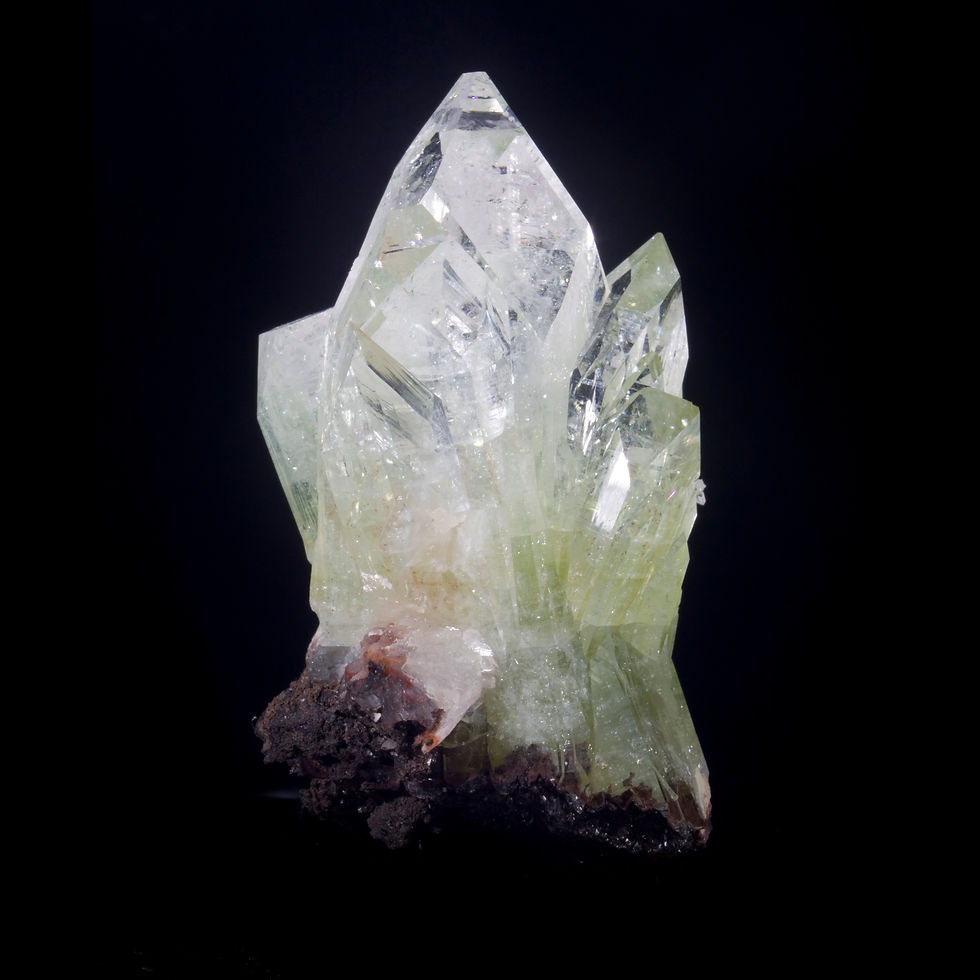Thumbnail: Multi Terminated Gem Apophyllite Castle with Scolecite - Studio Mineralia Earth Art Gallery