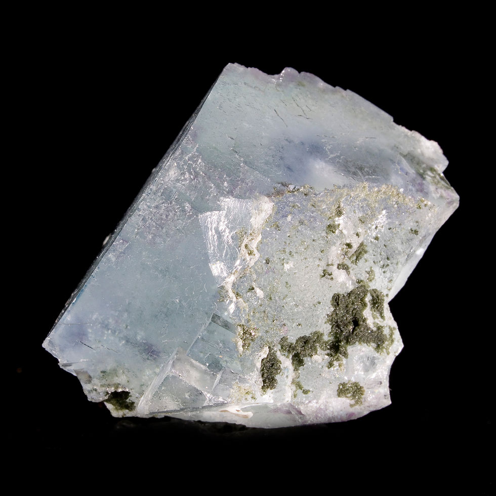 Thumbnail: Blue Cubic Fluorite with Mica - Yaogangxian Mine, Hunan, China - Studio Mineralia Earth Art Gallery