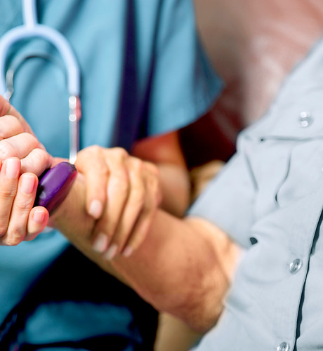 Patient med hälsovårdare