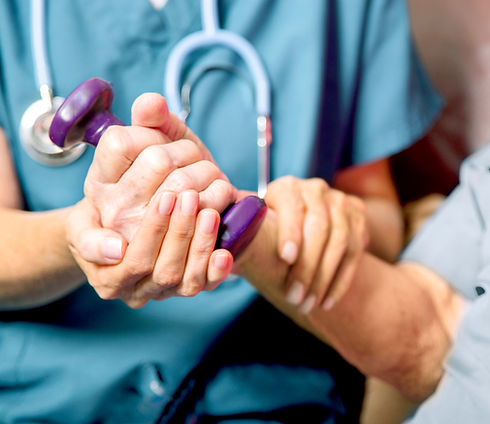 Healthcare professional assisting patient